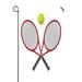 ECZJNT Tennis racquet with a ball Outdoor Flag Home Party Garden Decor 28x40 Inch
