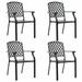 Lixada Outdoor Chairs 4 pcs Mesh Design Steel Black