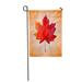 LADDKE Orange Maple Autumn Leaf Low Poly Red Abstract Canada Color Garden Flag Decorative Flag House Banner 12x18 inch