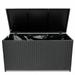 Andoer Garden Storage Box Large Capacity Poly Rattan Black 59 x19.7 x23.6 Poly Rattan