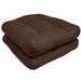 Indoor-Outdoor Reversible Patio Seat Cushion Pad 2-4-6-12 Pack 19 x 19 Chocolate
