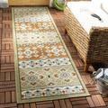 SAFAVIEH Veranda Moriah Southwestern Indoor/Outdoor Runner Rug 2 3 x 6 7 Green/Terracotta