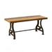 Plow & Hearth Birmingham Indoor/Outdoor Reclaimed Wood Bench With Iron Base