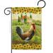 Country Rooster Garden Flag - Animals Barnyard Cow Horse Farmhouse Pet Nature Farm Animal Creature - House Decoration Banner Small Yard Gift Double-Sided Made In USA 13 X 18.5