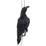 TOYFUNNY Realistic Hanging Dead Crow Decoy Lifesize Extra Large Black Feathered Crow