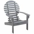 Dcenta Garden Adirondack Chair with Arms Acacia Wood Garden Chair Gray for Balcony Patio Deck Backyard Poolside Indoor and Outdoor Furniture 27.2 x 37.8 x 35 Inches (L x W x H)