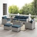 Crosley Furniture Bradenton 7-piece Metal Outdoor Sofa Patio set