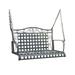 Pemberly Row Iron Patio Porch Swing in Antique Black