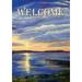 Toland Home Garden Sunset Lake Lake Welcome Flag Double Sided 12x18 Inch