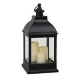 Sunjoy 20 Candle Lantern with LED Battery Powered Outdoor Patio Decorative Light Waterproof Hanging Lantern with 3 Flameless Candles