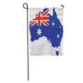 LADDKE Australian Australia Map Flag Cartography Canberry Contour Country Geography Island Garden Flag Decorative Flag House Banner 12x18 inch