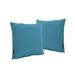 GDF Studio Nadine Indoor Water Resistant Square Throw Pillows Set of 2 Teal