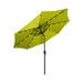 WestinTrends Cyrus 9 Ft Outdoor Patio Umbrella Solar Powered 32 LED Light Umbrella with Tilt and Crank for Garden Deck Balcony Pool and Beach Lime Green