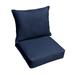 Outdoor Living and Style Set of 2 23 x 25 Navy Blue Solid Sunbrella Indoor and Outdoor Deep