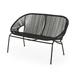 Noble House Medlock Outdoor Outdoor Hammock Loveseat Bench Black