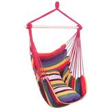 GoDecor Portable Hammock Chair Porch Swing Camping Red Strip