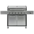 Kenmore 6-Burner Propane Gas Grill with Side Burner PG-40611S0L Stainless Steel with Black Trim
