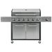 Kenmore 6-Burner Propane Gas Grill with Side Burner PG-40611S0L Stainless Steel with Black Trim