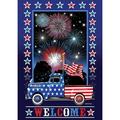Toland Home Garden Patriotic Pickup 4th of July Patriotic Flag Double Sided 28x40 Inch