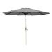 WestinTrends Paolo 9 Ft Outdoor Patio Umbrella Patio Shade Market Table Umbrella with Push Button Tilt and Easy Open Crank Gray