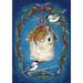 Toland Home Garden House Of Chickadees Bird Winter Flag Double Sided 12x18 Inch