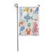 LADDKE Cute Sea Creatures Cartoon Smiling Co Ored Fish and Seahorse Whale Octopus Garden Flag Decorative Flag House Banner 28x40 inch