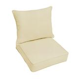 Outdoor Living and Style Set of 2 Antique Beige Sunbrella Indoor and Outdoor Deep Seating Pillow and