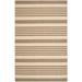 SAFAVIEH Courtyard Caroline Striped Indoor/Outdoor Area Rug 5 3 x 7 7 Brown/Bone