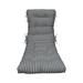 RSH DÃ©cor Indoor Outdoor Tufted Chaise Lounge Chair Cushion Dawson Pewter Black Plaid