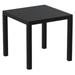 31 in. Ares Resin Square Dining Table Black