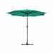 Jeco UBP92-UBF94 9 Ft. Aluminum Patio Market Umbrella Tilt with Crank - Green Fabric & Black Pole