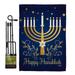 Happy Hanukkah Garden Flag Set Winter 13 X18.5 Double-Sided Decorative Vertical Flags House Decoration Small Banner Yard Gift