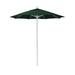 California Umbrella 7.5 ft. Fiberglass Market Umbrella Pulley Open MWhite-Olefin-Hunter Green