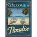 Toland Home Garden Paradise Beach summer Flag Double Sided 12x18 Inch