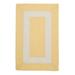 Colonial Mills 2 x 4 Yellow and White Braided Rectangular Area Throw Rug