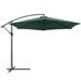 Vineego 10 FT Offset Cantilever Umbrellas with Tilt Adjutable Hanging Outdoor Market Patio Umbrella Green