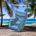 Hammock Chair Hanging Rope Swing Hammock Chair Swing Seat with 2 Soft Seat Cushions Large Hanging Swing Chair 250 Lbs Weight Capacity Perfect for Indoor Outdoor Bedroom or Tree B4057