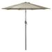 9ft Outdoor Patio Market Umbrella with Hand Crank and Tilt Taupe