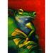 Toland Home Garden Tranquil Tree Frog Frogs Frog Flag Double Sided 12x18 Inch