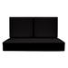 RSH DÃ©cor Indoor Outdoor Foam Deep Seating Loveseat Cushion Set 46â€� x 26â€� x 5â€� Seat and 23â€� x 21â€� x 3â€� Back Black