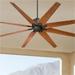 72 Casa Vieja Predator Rustic Farmhouse Indoor Outdoor Ceiling Fan with Remote Control English Bronze Cherry Damp Rated for Patio Exterior House Home