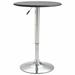 Dcenta Bar Table MDF Tabletop Steel Frame Round Bistro Table Height Adjustable Pub Table Black for Kitchen Dining Room Restaurant Cafe Home Furniture 23.6 x (28-36.2) Inches (Diam x H)