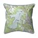 Betsy Drake SN852 12 x 12 in. Canobie Lake NH Nautical Map Small Corded Indoor & Outdoor Pillow