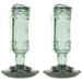 Perky-Pet 8108-2 Green Antique Bottle 10-Ounce Glass Hummingbird Feeder 2 Pack