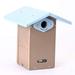 Birds Choice SNULT Recycled Ultimate Bluebird House Bird Houses 11 L X 8-1/2 W X 12-5/8 H Taupe w/ Blue Roof