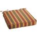 Outdoor Living and Style 20 Brown and Red Stripe Sunbrella Deep Seating Chair Cushion