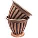 Set of 2 Large Combination Rustic Look Plastic Planter with Set of 2 Tray/Saucers Heavy Duty Base Flowerpot Nursery for Garden Patio Office Ornaments Home Decor Long Lasting Reusable Light Weight