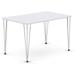 Ivinta Computer Desk 47.5 inch Computer Table White Wood Dining Table for 4/6 Rectangle Kitchen Dining Room Table