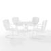 Crosley Ridgeland 5 Piece Outdoor Dining Set in White Gloss