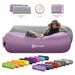 Nevlers Lavender & Gray Inflatable Loungers | Waterproof Air Couch with Bags & Pockets | 2-Pack